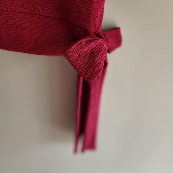 Michael kors hot pink Textured Three quarter length Flared sleeve Blouse - Picture 4 of 6